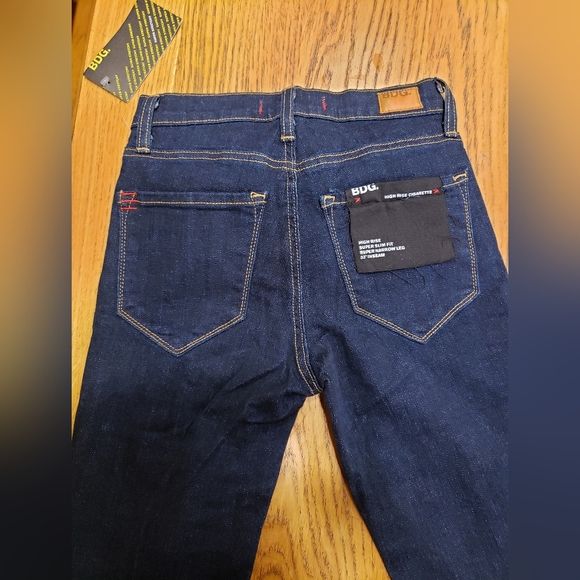 24x34 NWT UO BDG high rise cigarette extra long dark wash slim leg French - Picture 7 of 7